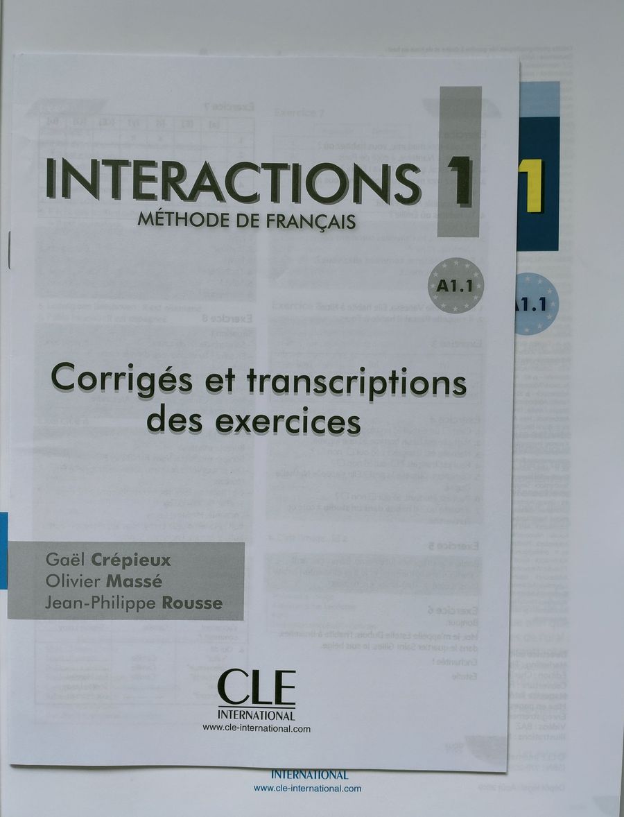 Interactions 2eme edition 1 A1.1 Livre de l’eleve + Audio telechargeable en ligne