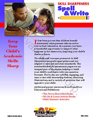 Skill Sharpeners Spell and Write Grade PreK