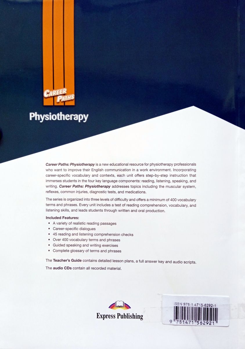Career Paths Physiotherapy Teacher's Guide, Student's Book with Digibook and Online Audio