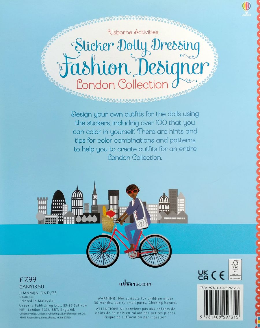 Sticker Dolly Dressing Designer London Collection