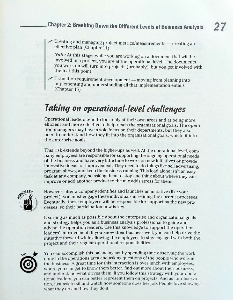 Business Analysis For Dummies