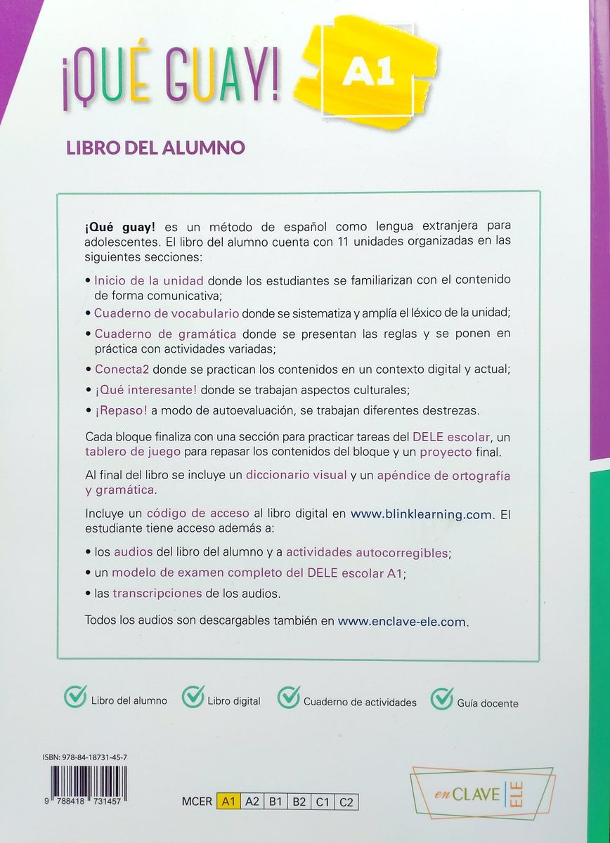 Que guay A1 (A1.1+A1.2) Libro del alumno + Audio
