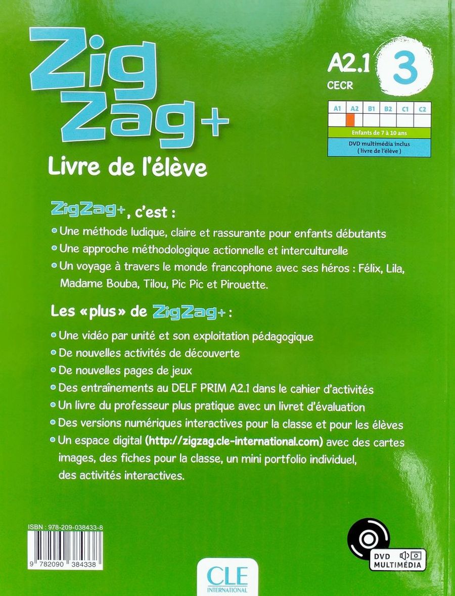 Zigzag Plus 3 A2.1 Livre + DVD-ROM