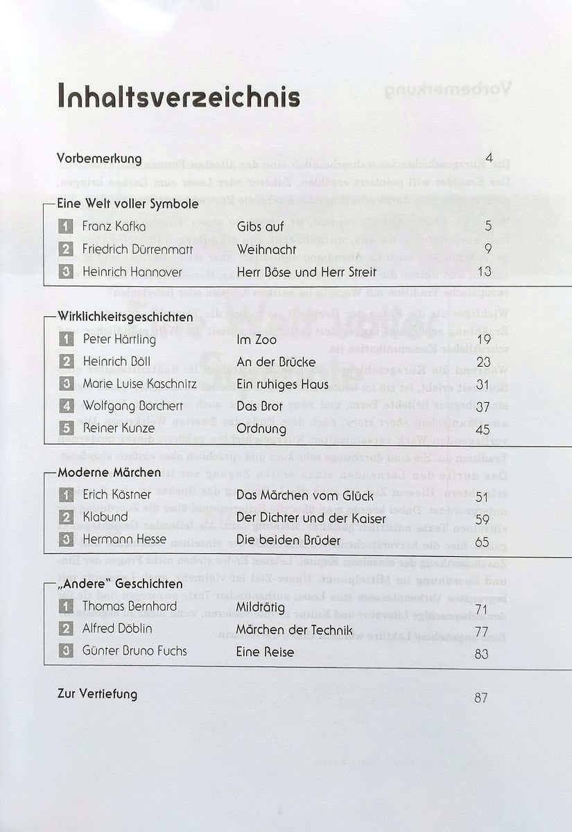 Kurzgeschichten Einstieg in die Literatur durch die Kurzgeschichte