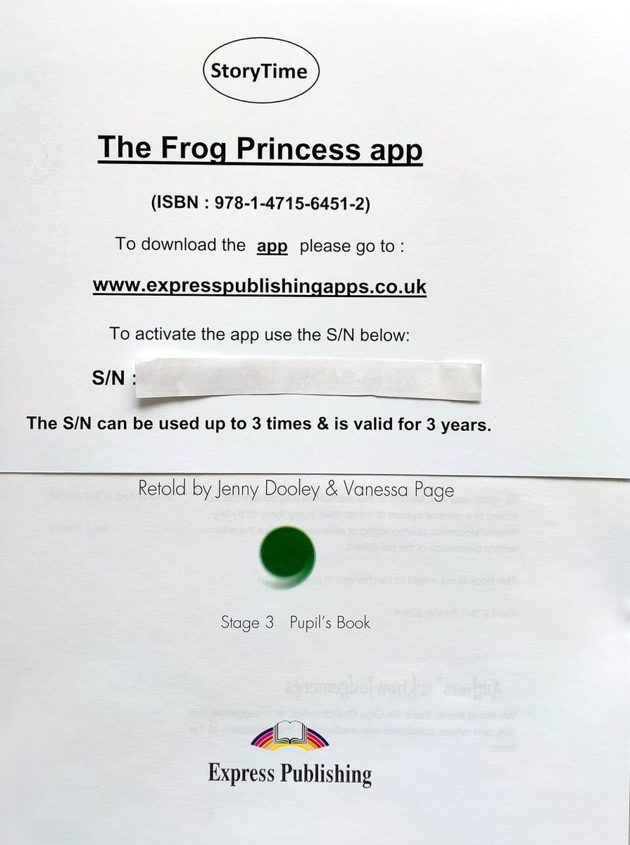 Storytime 3 A Folk Tale The Frog Princess with Application