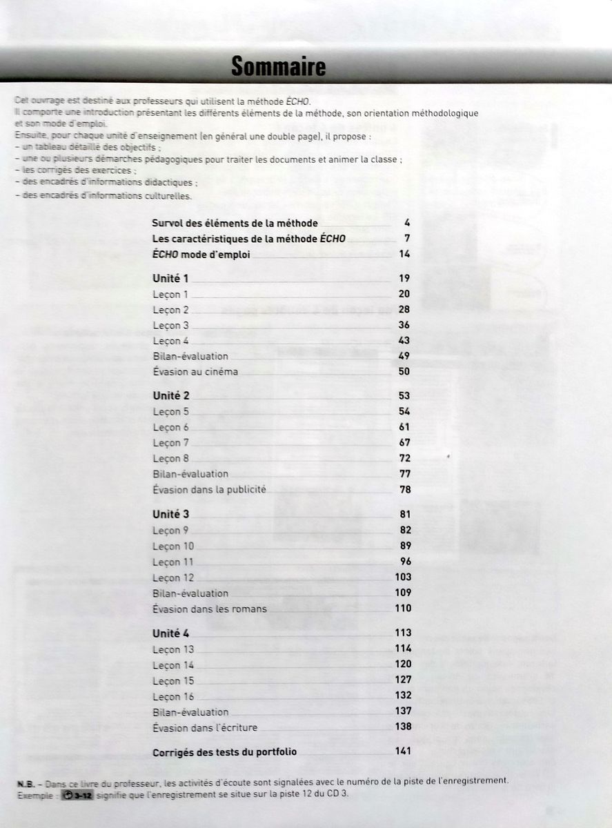 Echo 2 Livre du professeur