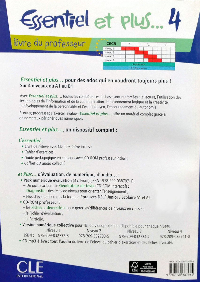 Essentiel et plus 4 Guide pedagogique + CD