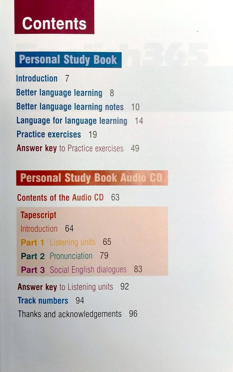 English 365 2 Personal Study Book with Audio CD
