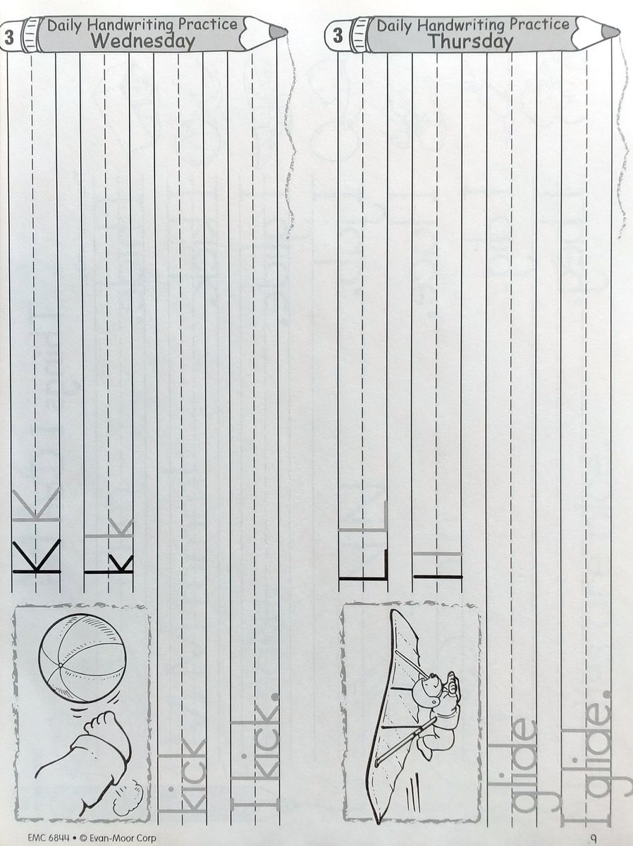 Daily Handwriting Practice Traditional Manuscript Grades K-6 Student Workbook