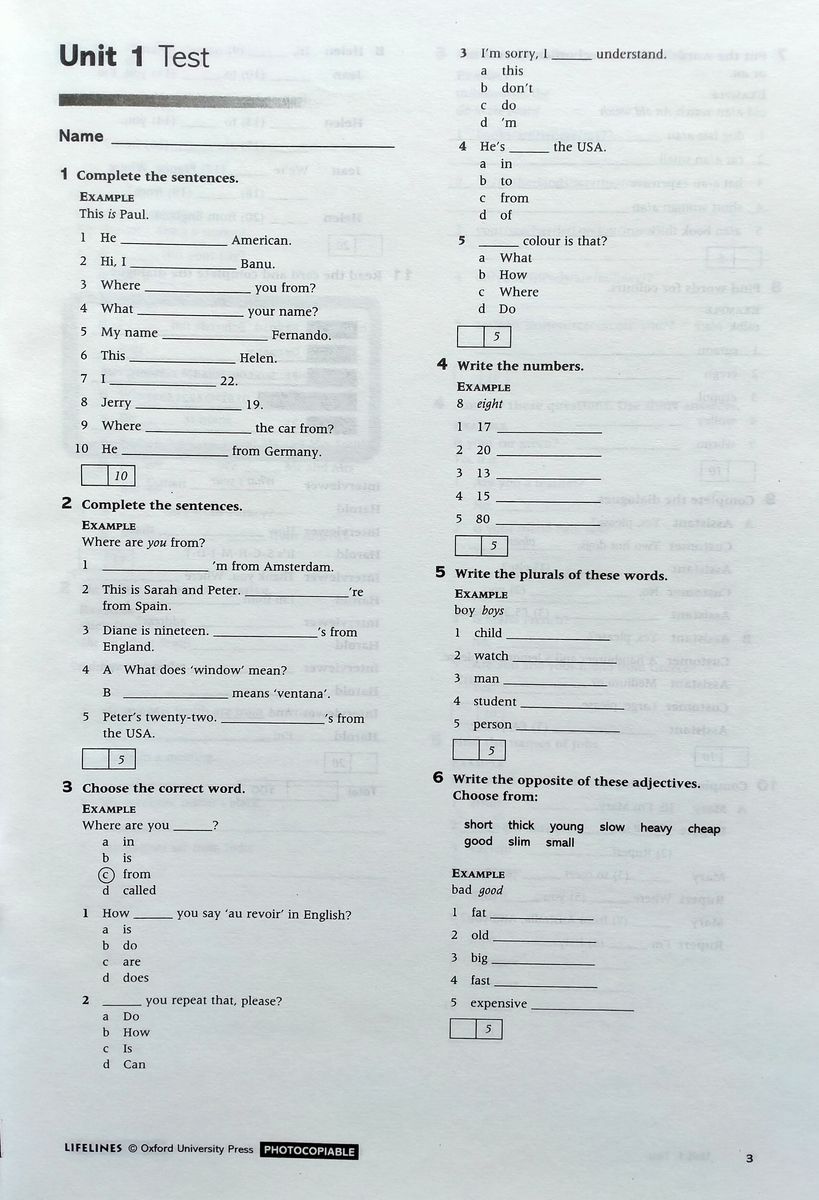 Lifelines  Elementary Tests