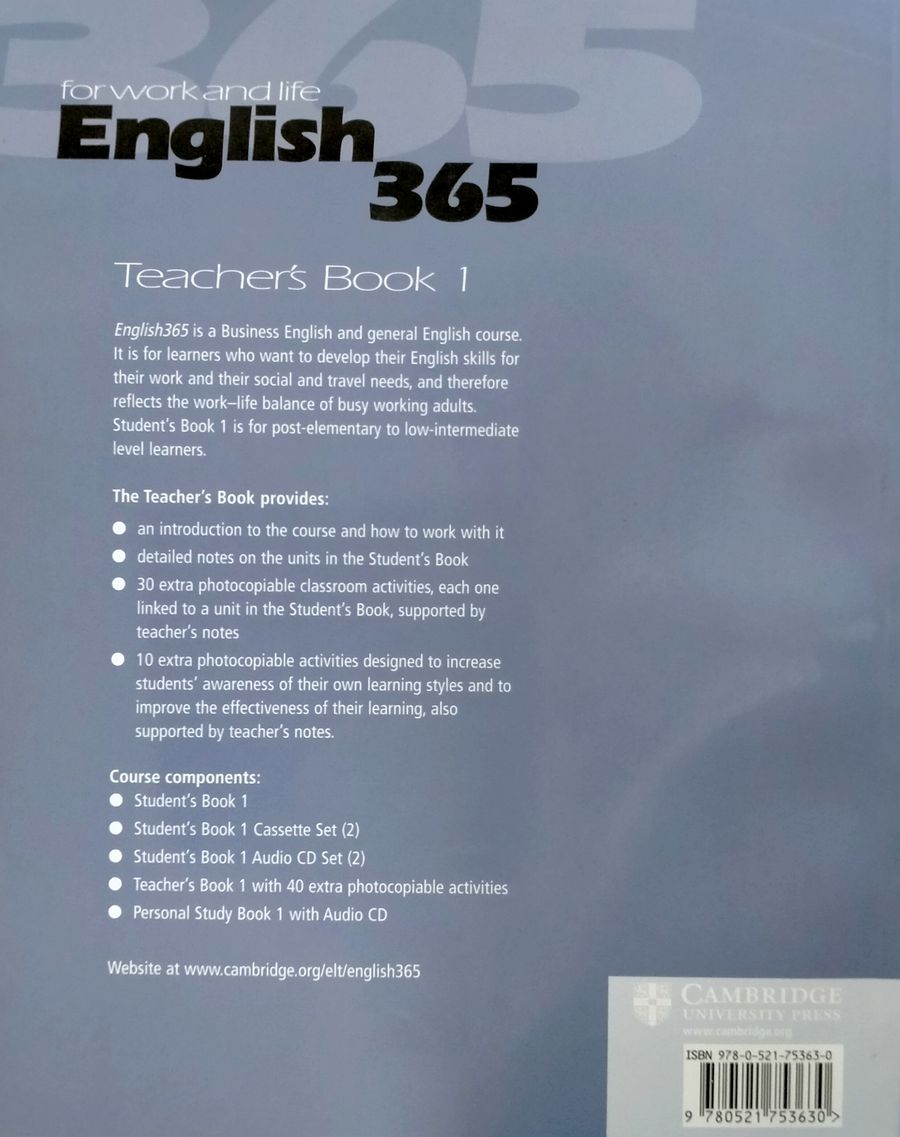 English 365 1 Teacher's Guide