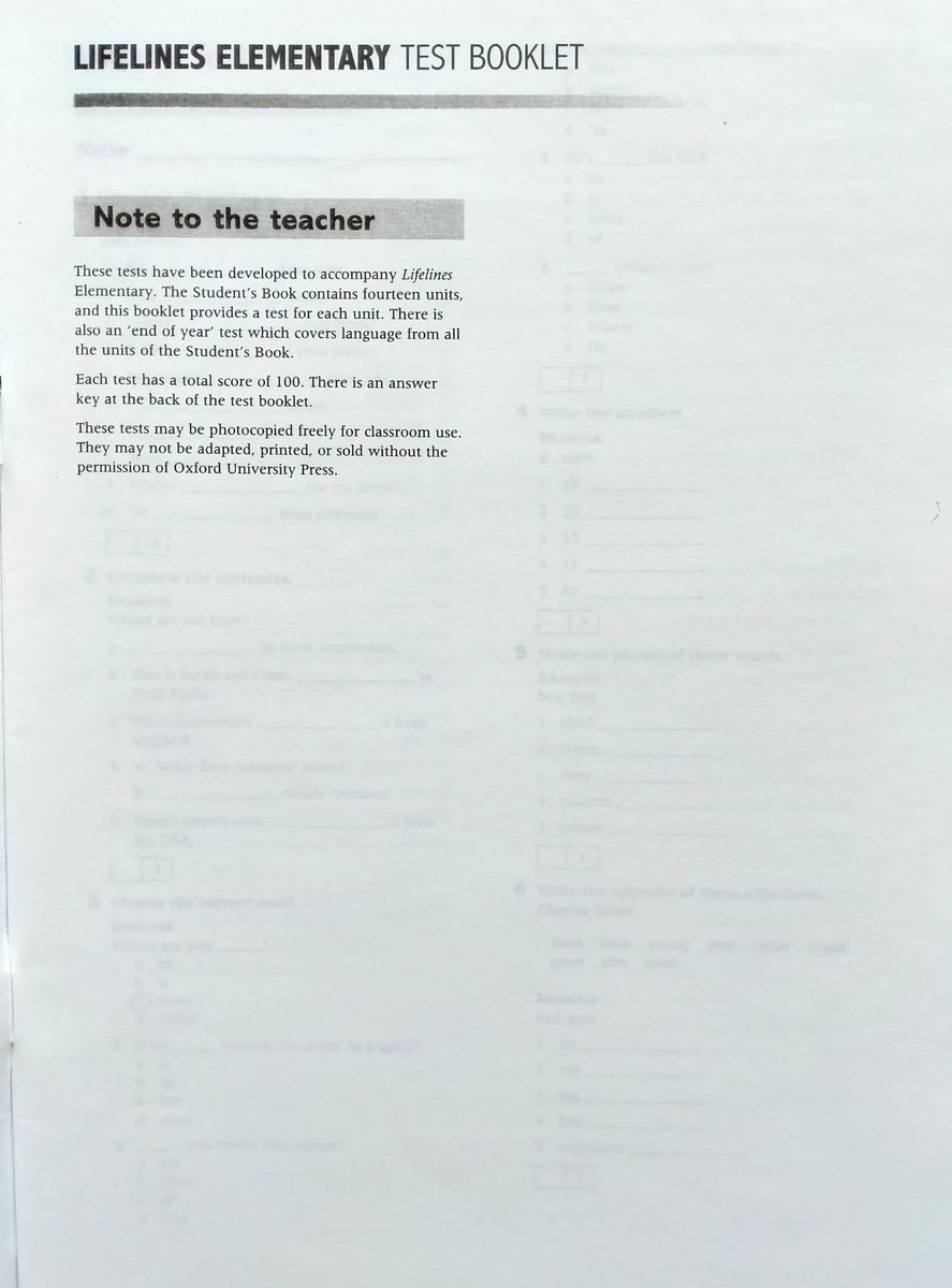 Lifelines  Elementary Tests