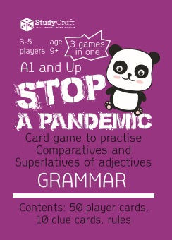 Карточная игра Stop a Pandemic Card Game to Practice Comparatives and Superlatives of adjectives