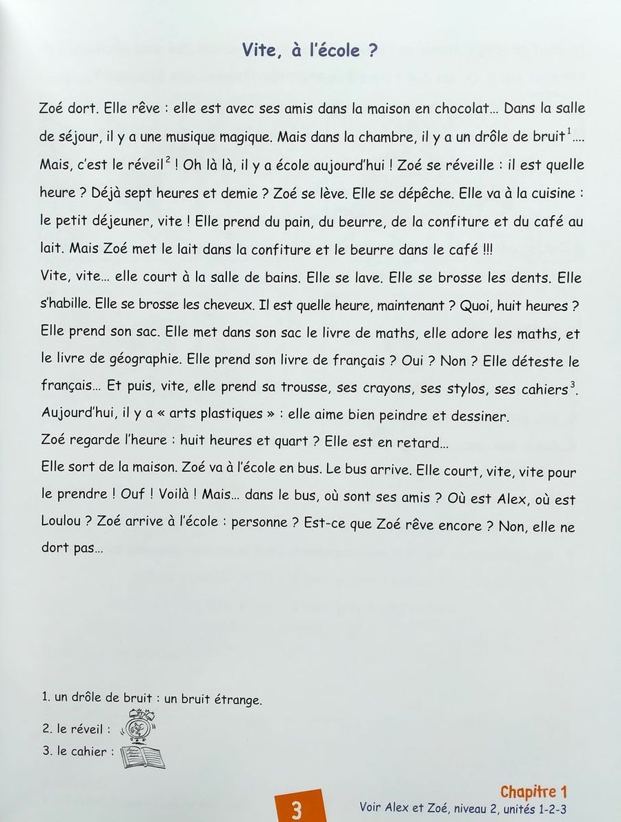 Alex et Zoe 2 Alex et Zoe en Vacances Cahier de Lecture