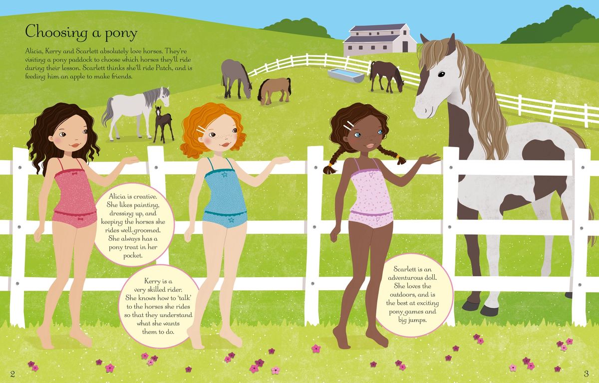 Usborne Sticker Dolly Dressing At the Stables
