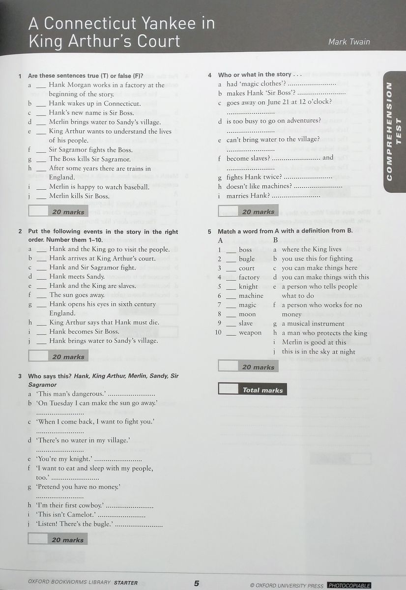 Oxford Bookworms Library  Starter  Tests