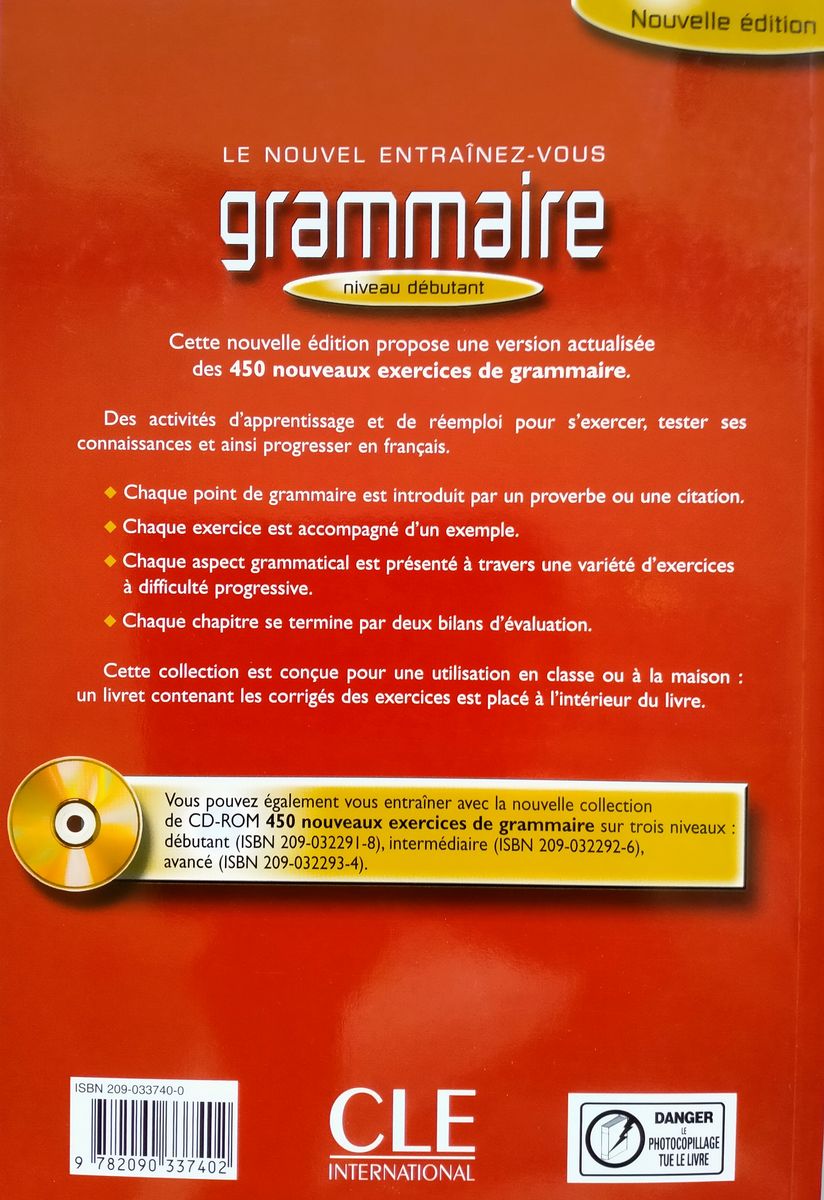 450 Grammaire Debutant Nouveaux Exercices