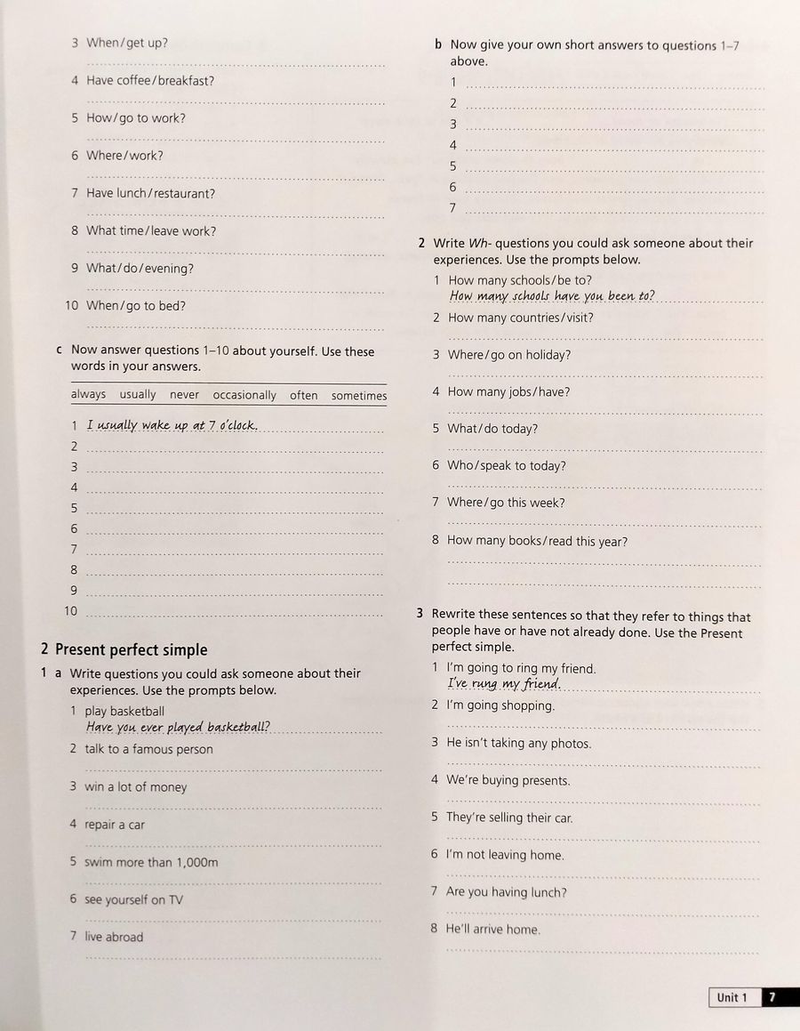 Landmark Intermediate Workbook With Key