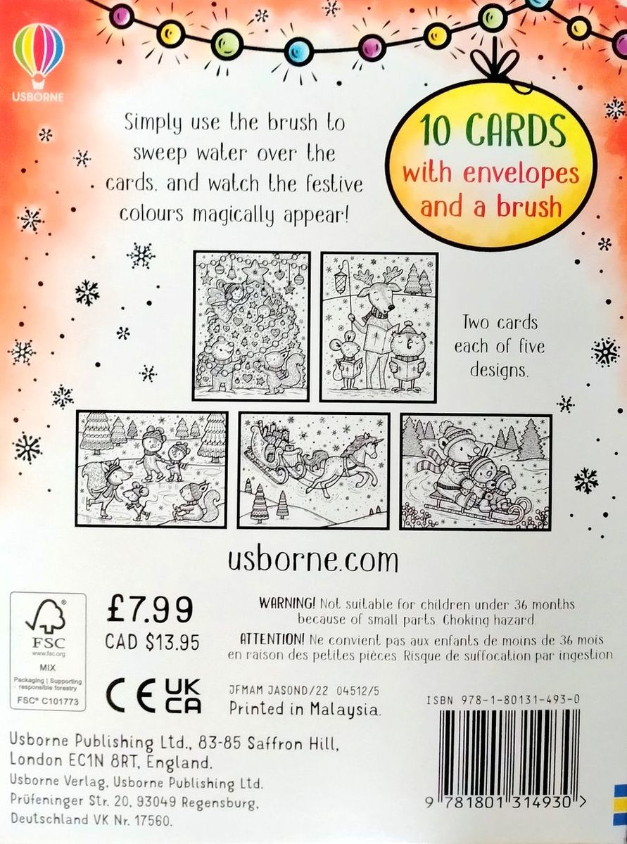 Usborne Magic Painting Christmas Cards