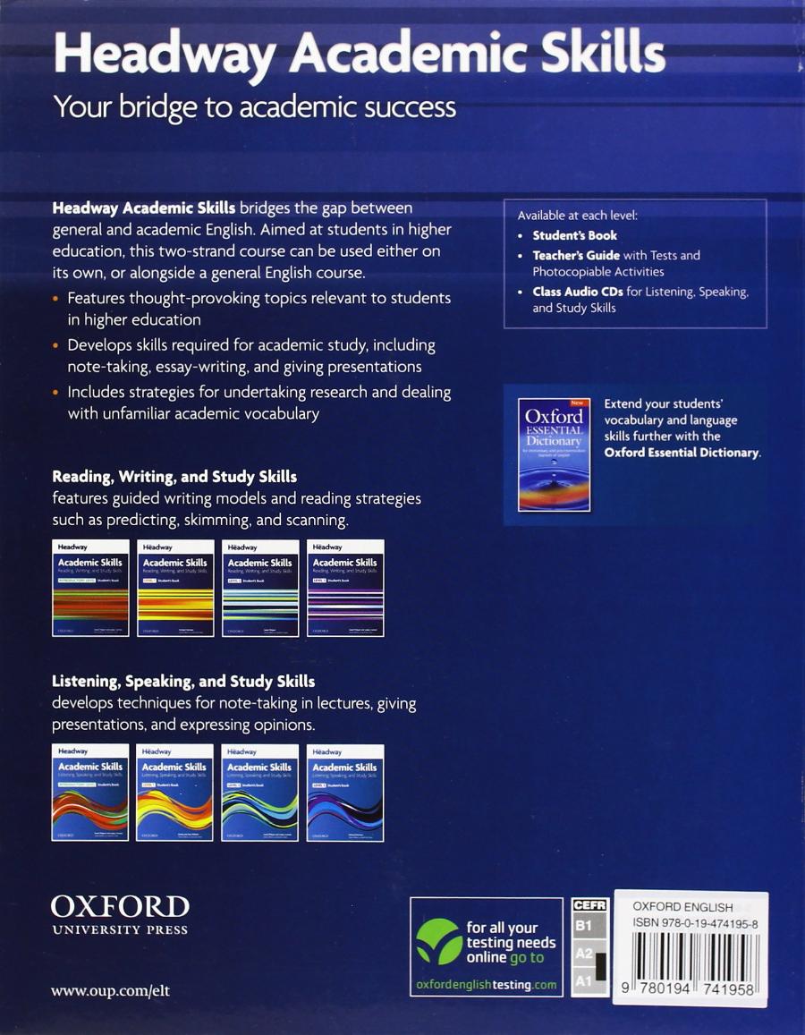 Intro　Reading,　Skills　with　Student's　интернет-магазине　ISBN　в　купить　Online　Book　недорого　Writing　Skills　RELOD　Study　Headway　Skills　Oxford　Academic　and　9780194741958