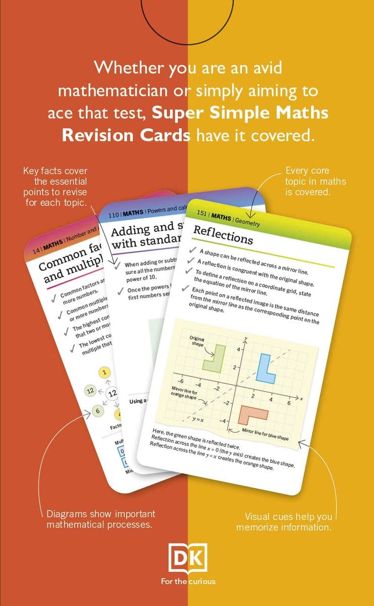 Super Simple Maths Revision Cards Key Stages 3 and 4: 125 Comprehensive, Easy-to-Use Revision Cards for GCSE Exam Preparation