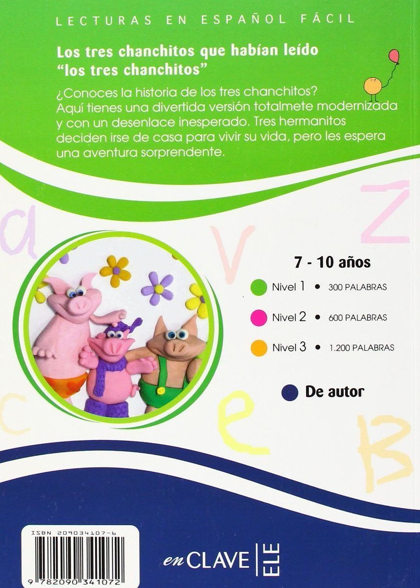 Lecturas en Espanol Facil 1 Los tres chanchitos + Audio CD
