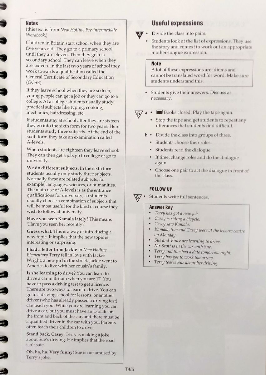 New Hotline  Pre-Intermediate Teacher's Book