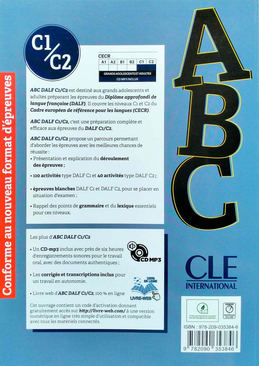 ABC DALF C1-C2 Livre + CD + web