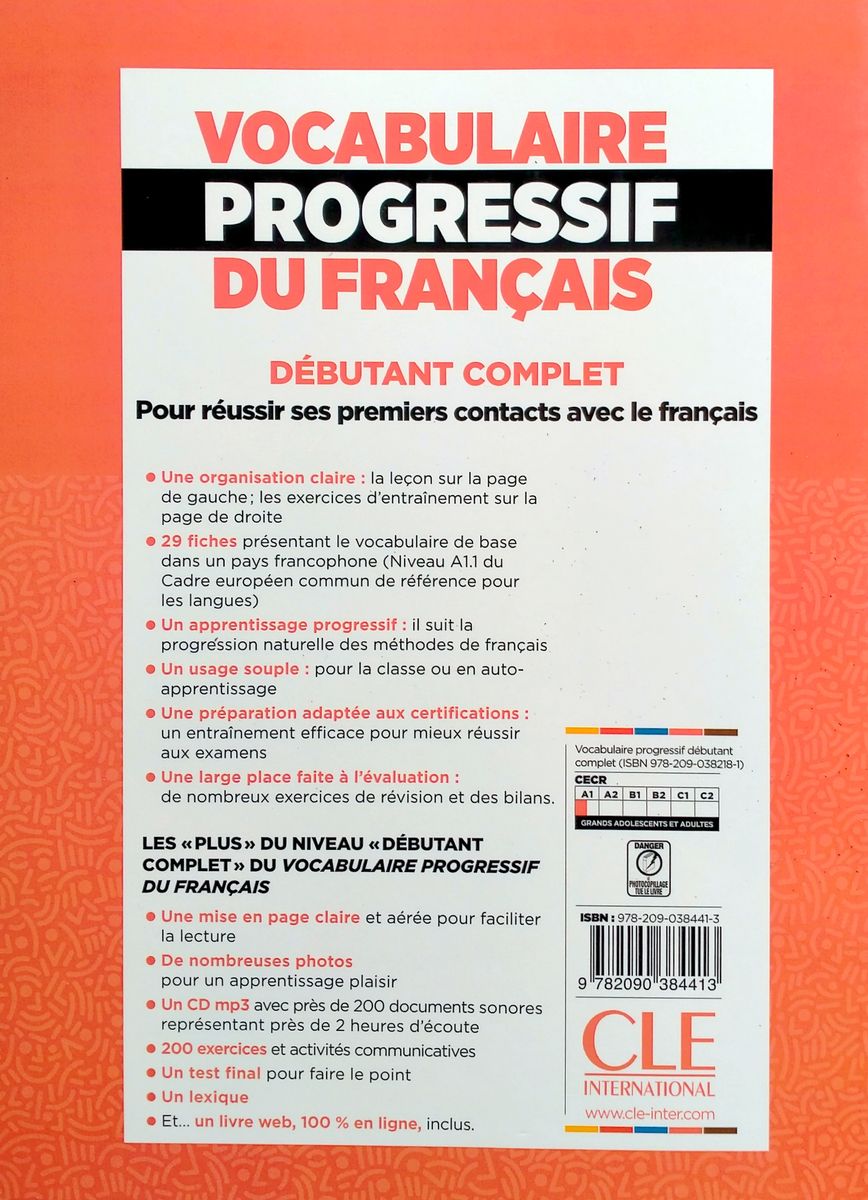 Vocabulaire Progressif du Francais Debutant Complet A1.1 Corriges (ответы)  купить недорого в интернет-магазине - RELOD | ISBN 9782090384413