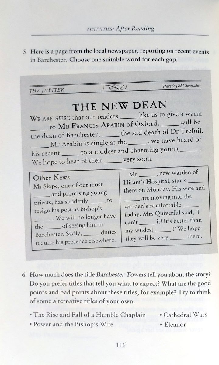 Oxford Bookworms Library 6 Barchester Towers with Audio Download (access card inside)