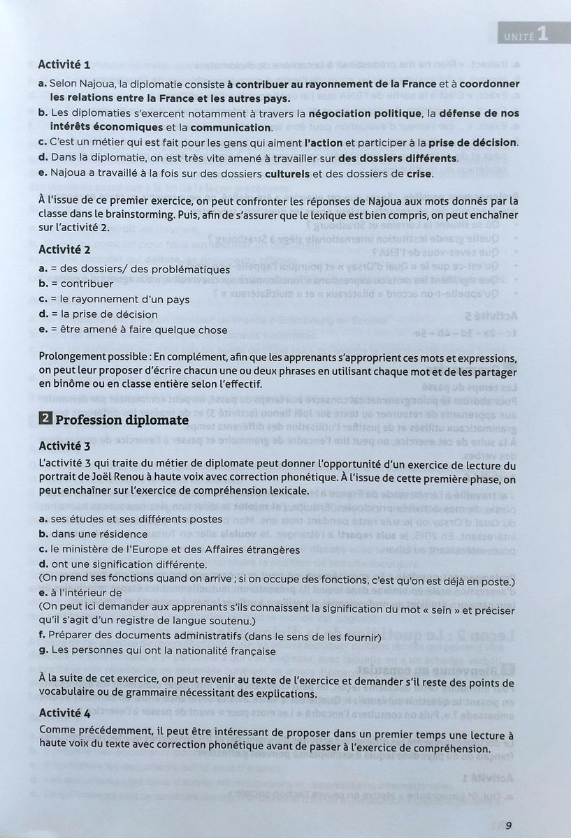 Affaires etrangeres B1-B2 Guide pedagogique