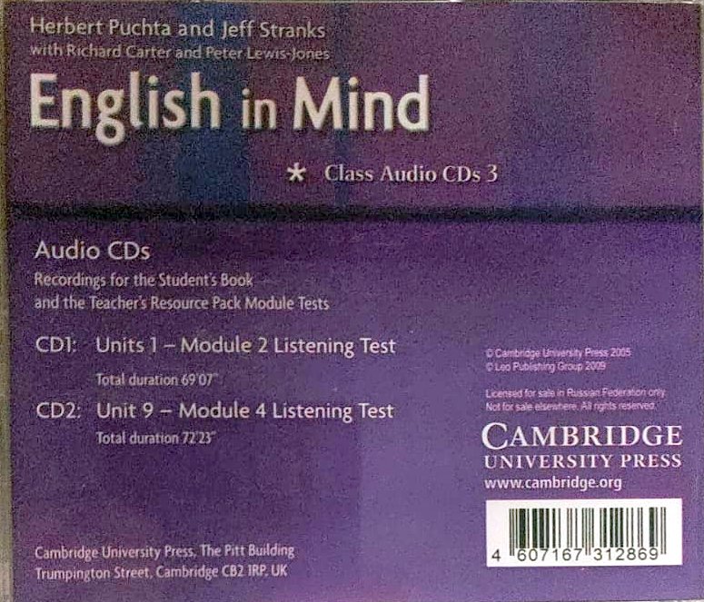 English in Mind 3 Class Audio CDs (Лицензионная копия)