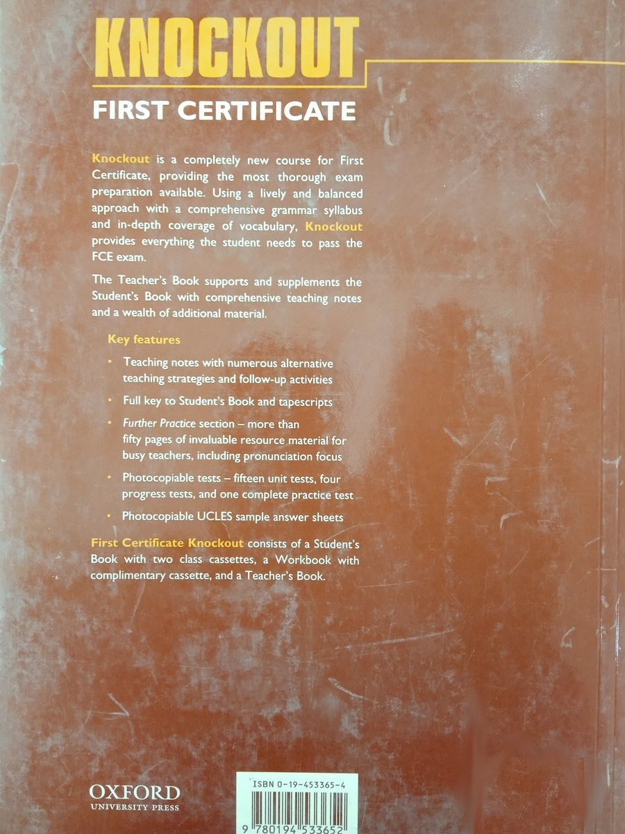 First Certificate Knockout Teacher's Book