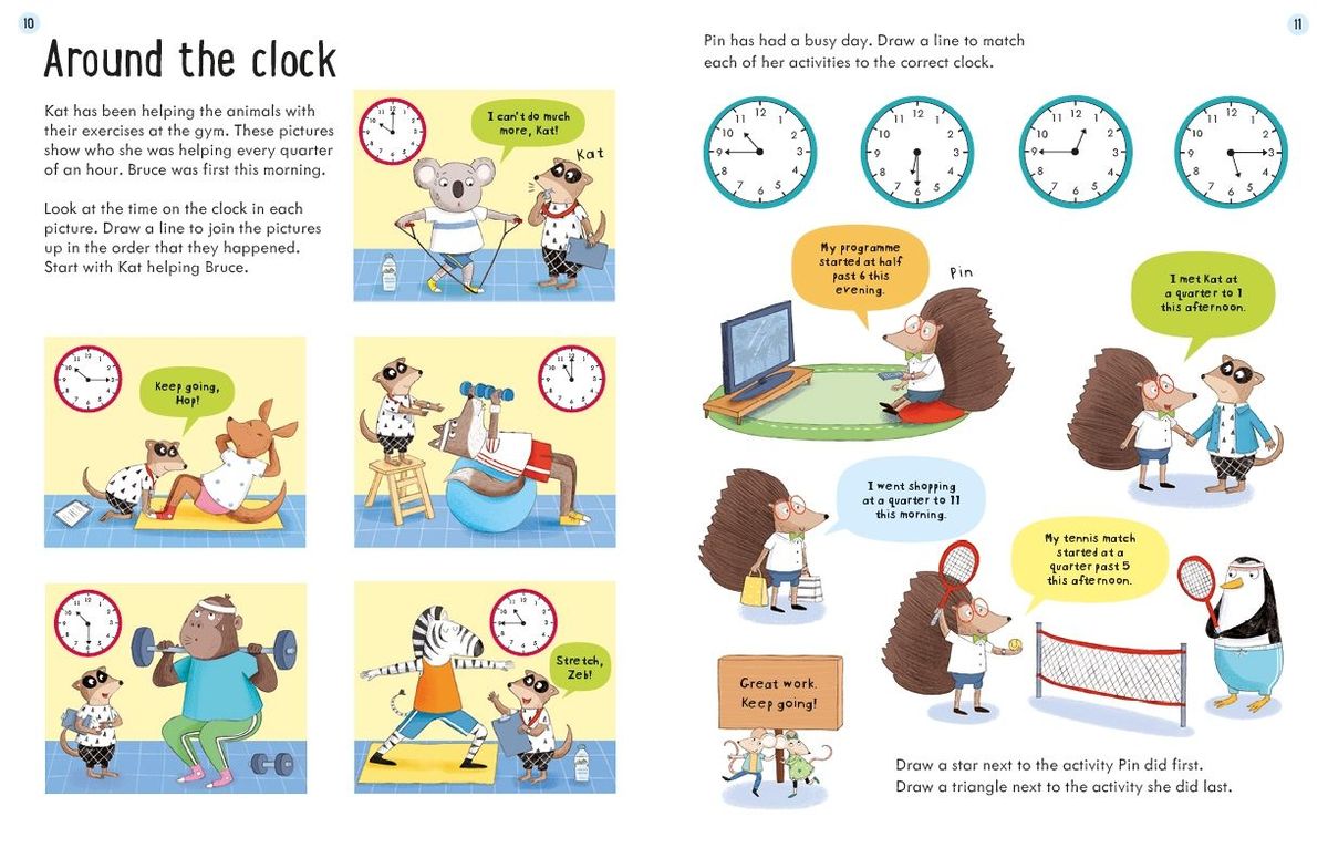 Usborne Workbooks Telling the Time Age 7-8