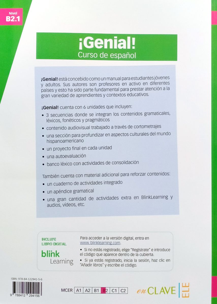 Genial! B2.1 Curso de espanol + Cuaderno + audio descargable