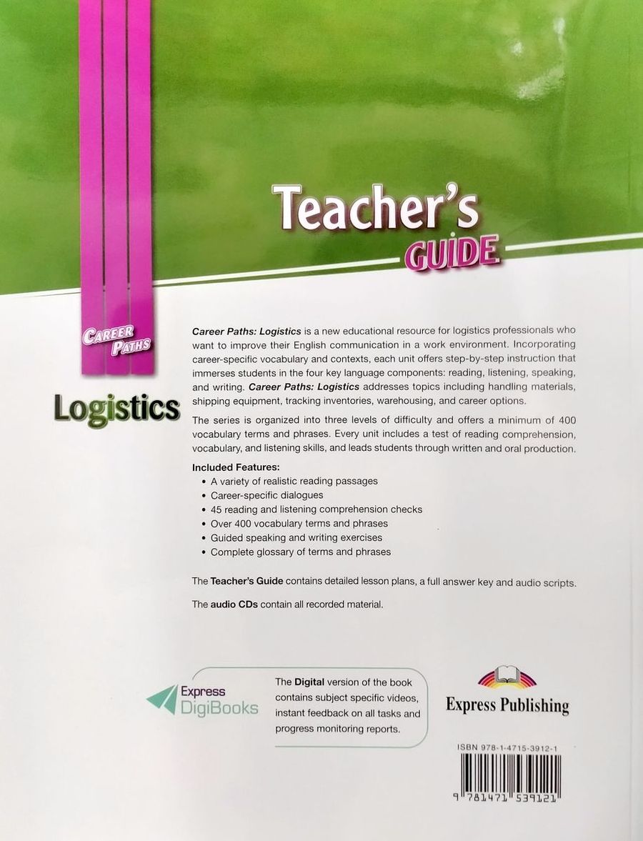Career Paths Logistics Teacher's Guide, Student's Book with Digibook and Online Audio