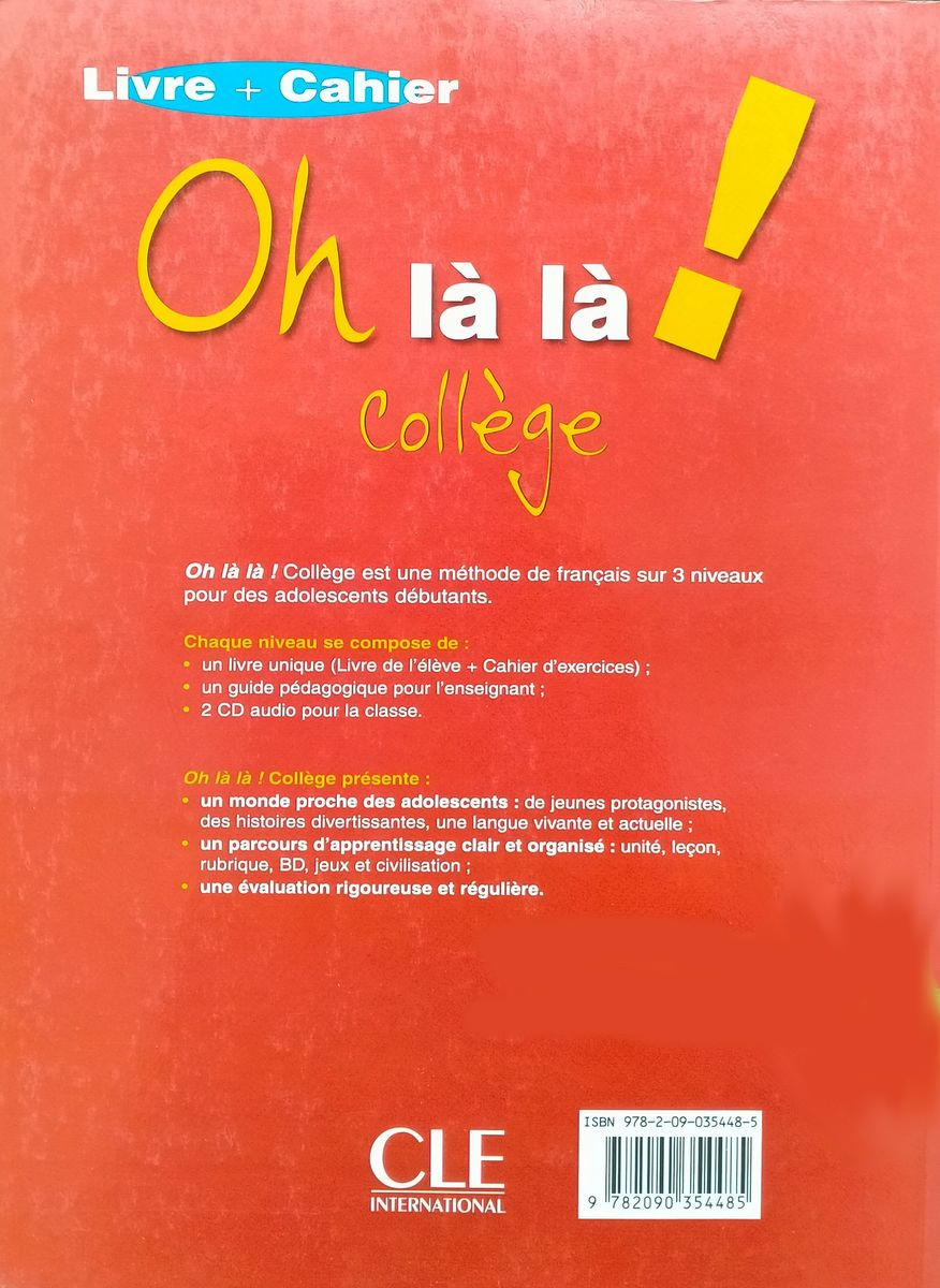 Oh la la! College 1 Livre de l'eleve