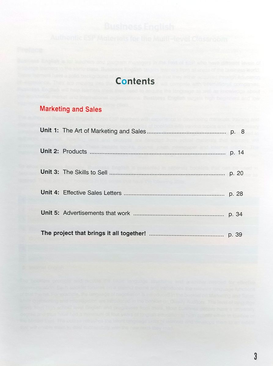 Business English Marketing and Sales