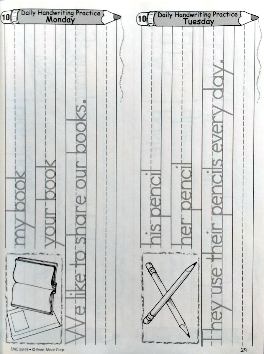 Daily Handwriting Practice Traditional Manuscript Grades K-6 Student Workbook