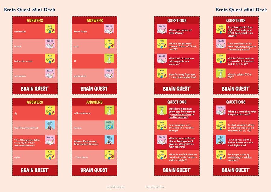 Brain Quest Workbook: 6th Grade (Revised Edition) Ages 11-12