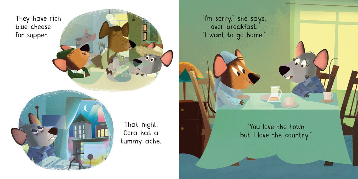 Usborne Little Board Books The Town Mouse and the Country Mouse