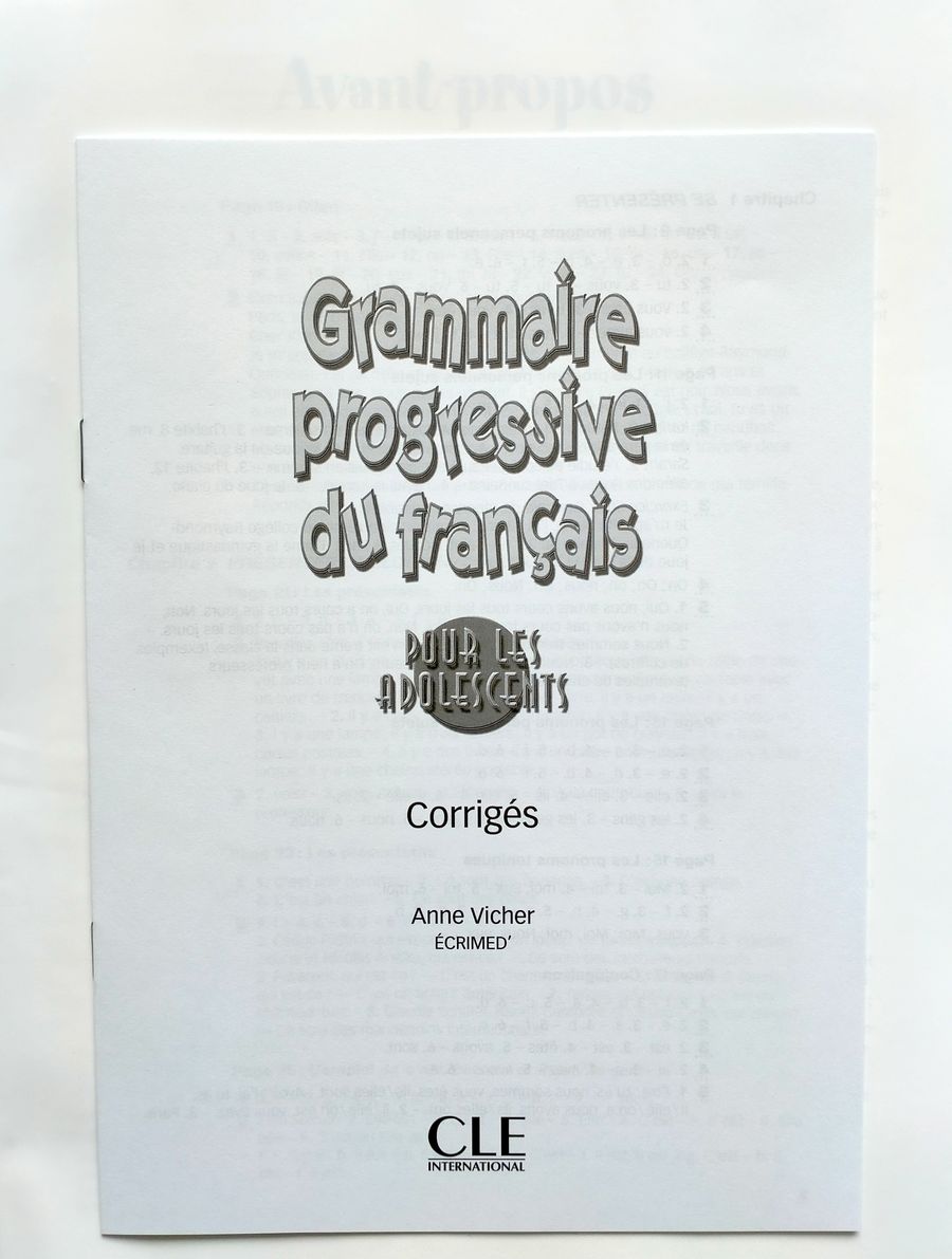 Grammaire progressive du francais pour les adolescents Debutant Livre + Corriges