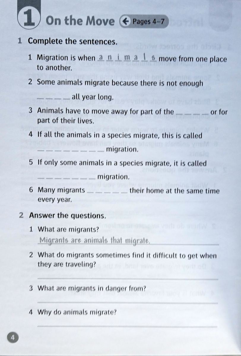 Oxford Read and Discover 5 Great Migrations Activity Book