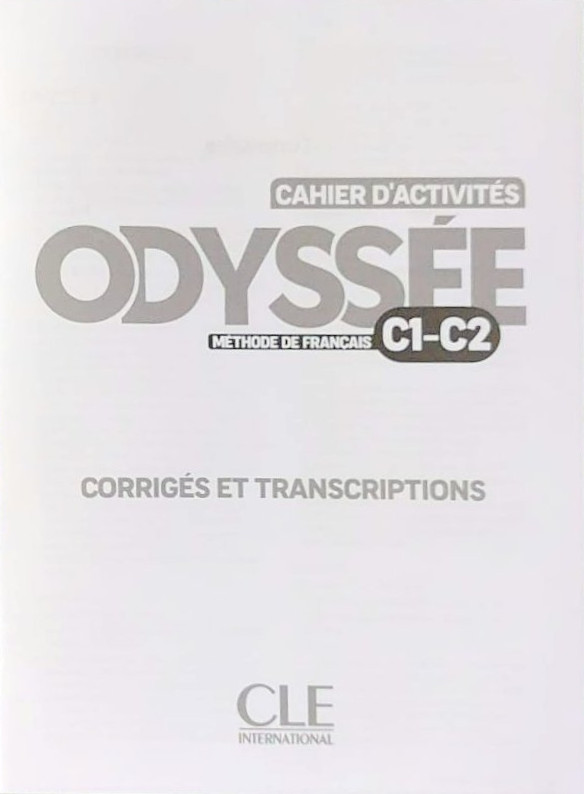 Odyssee С1-С2 Cahier d'activites + Audio en ligne
