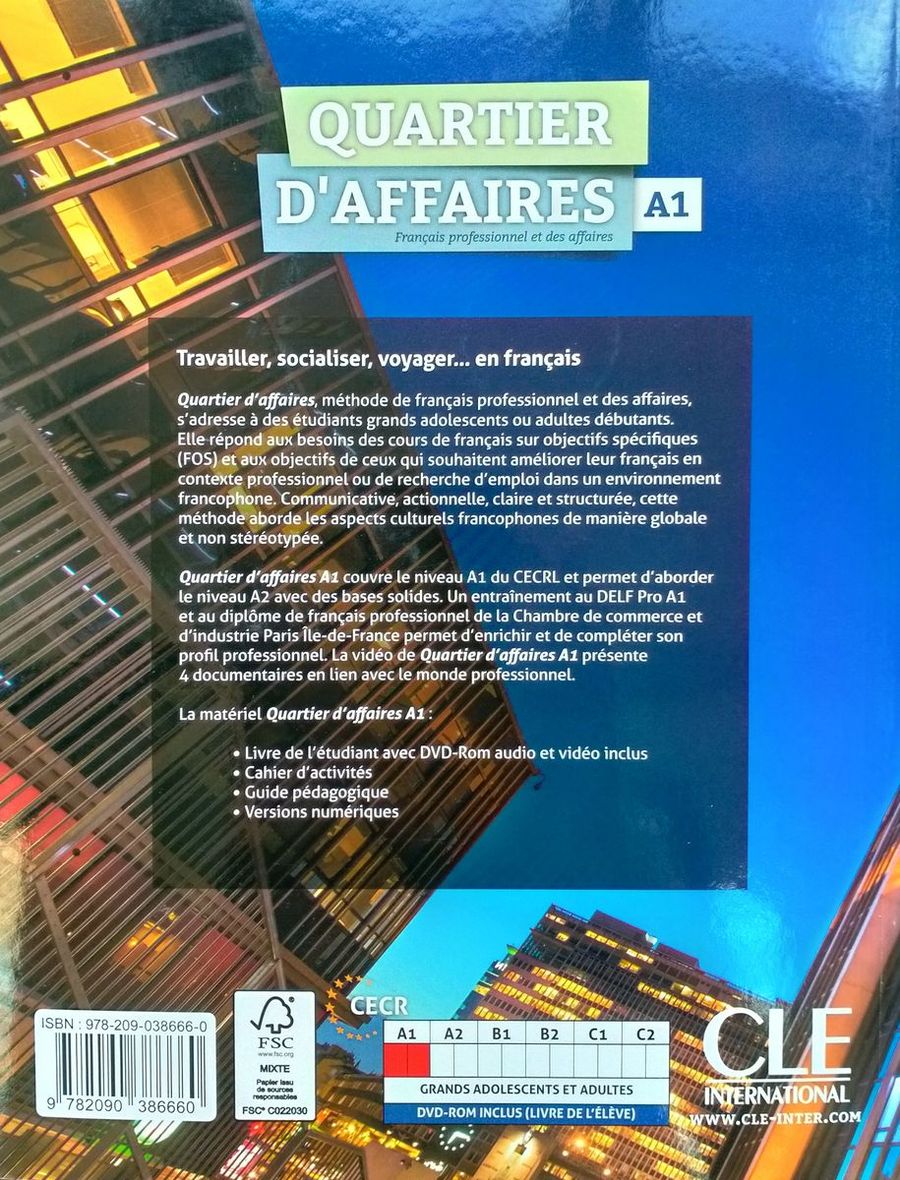 Quartier d'affaires A1 Livre + DVD-ROM