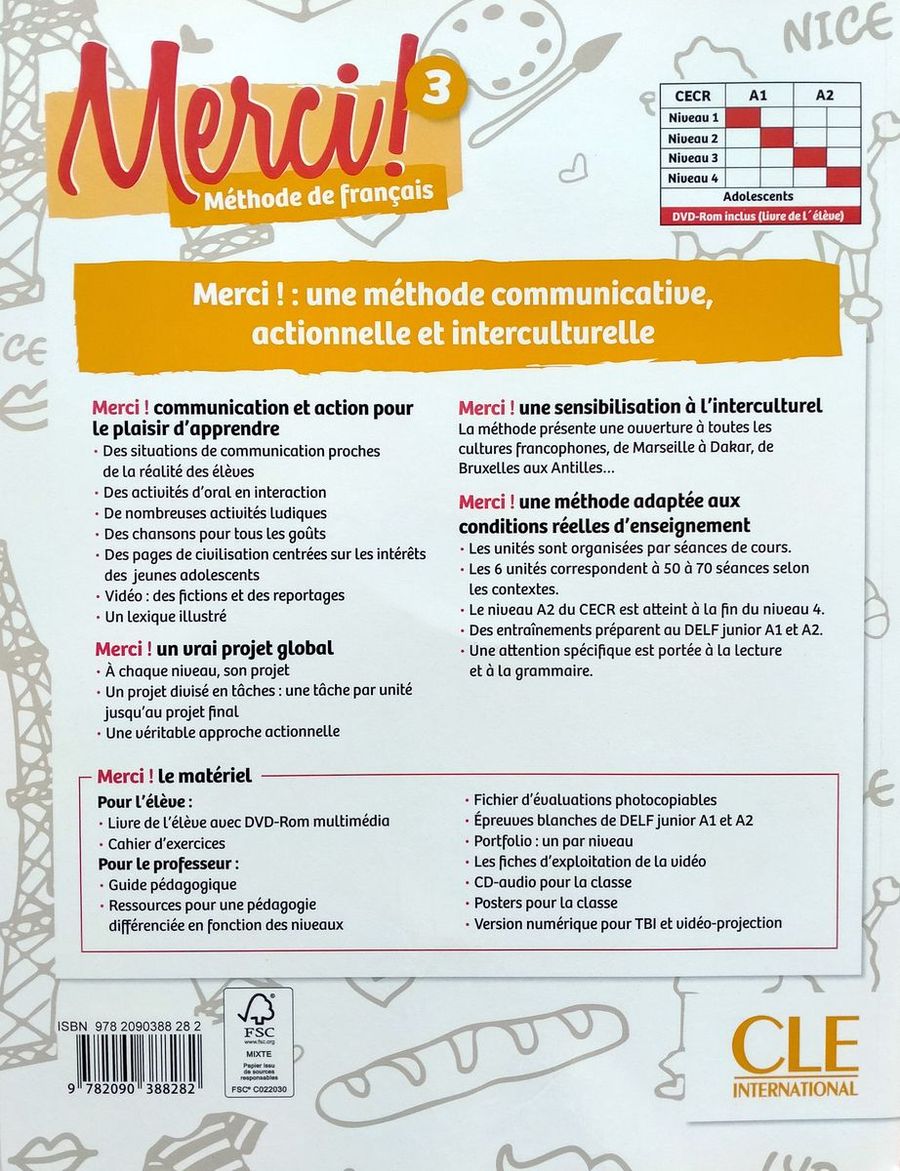 Merci! 3 Livre de l'eleve + DVD-ROM