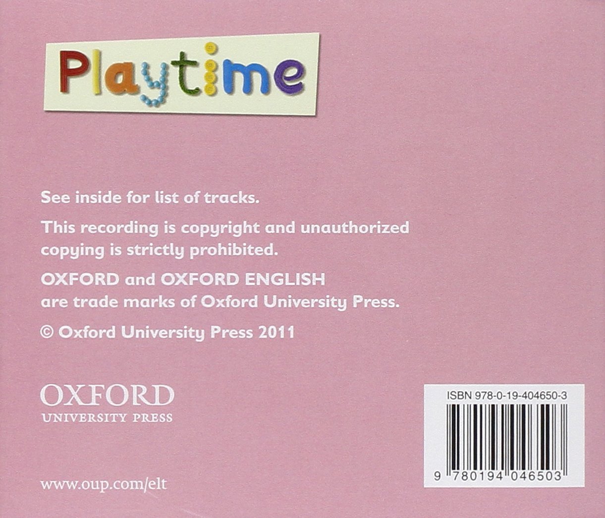 Playtime  Starter Class Audio CD