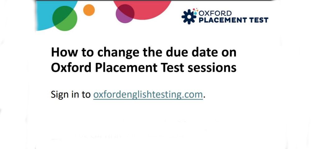 Изменения в Oxford Placement Test