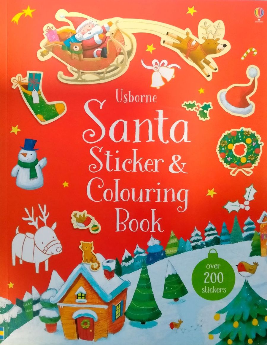 Santa Sticker and Colouring Book
