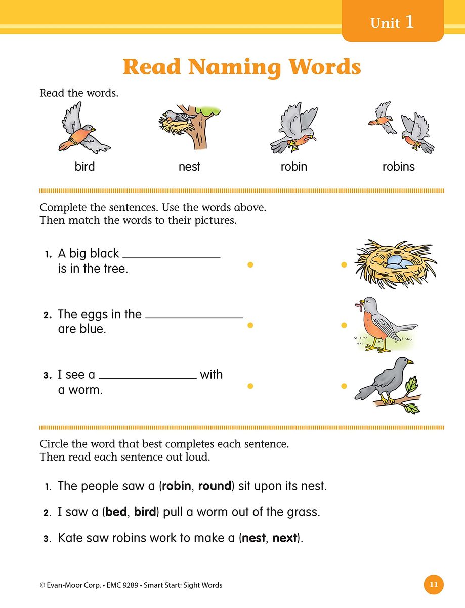 Smart Start Sight Words Grade 1